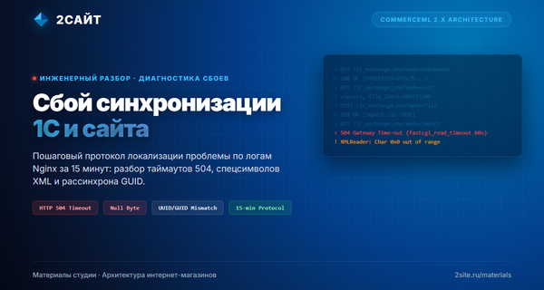 Сбой синхронизации 1С и сайта: как локализовать проблему за 15 минут