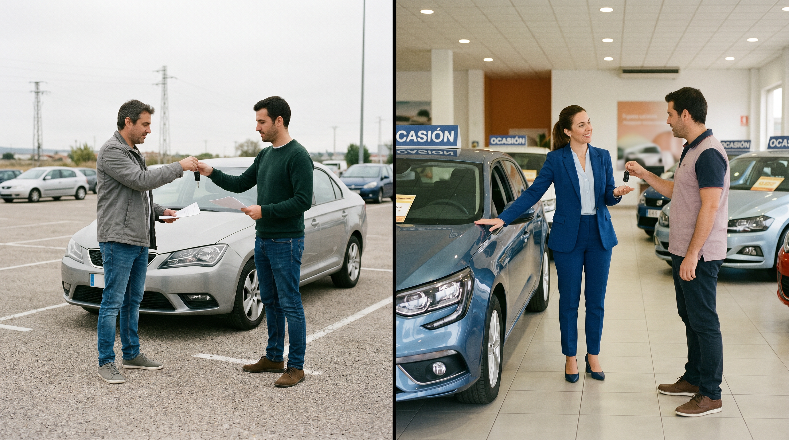 Comparativa entre comprar coche usado a particular o concesionario