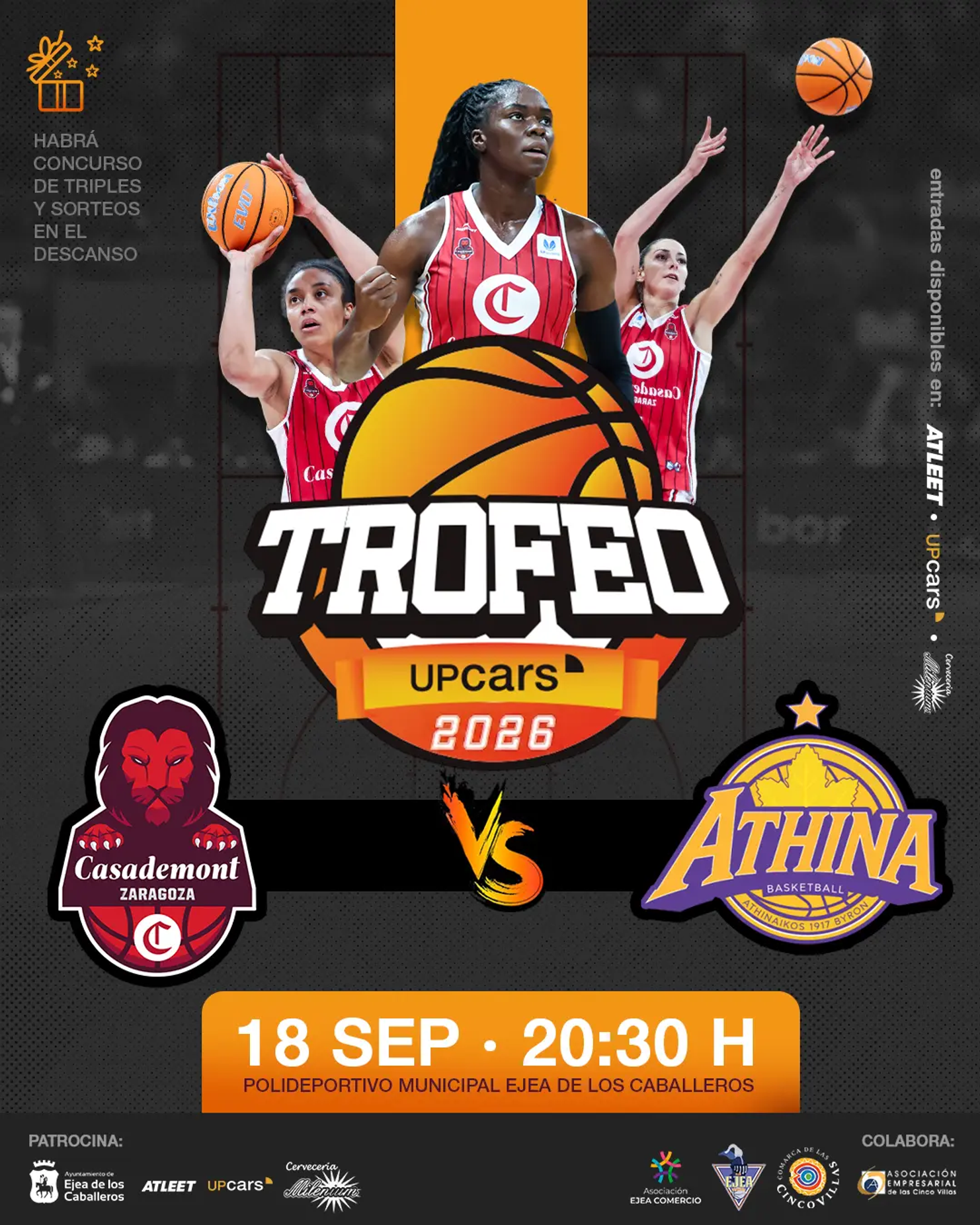 Trofeo Upcars en Ejea: Casademont Zaragoza y Athina Basket