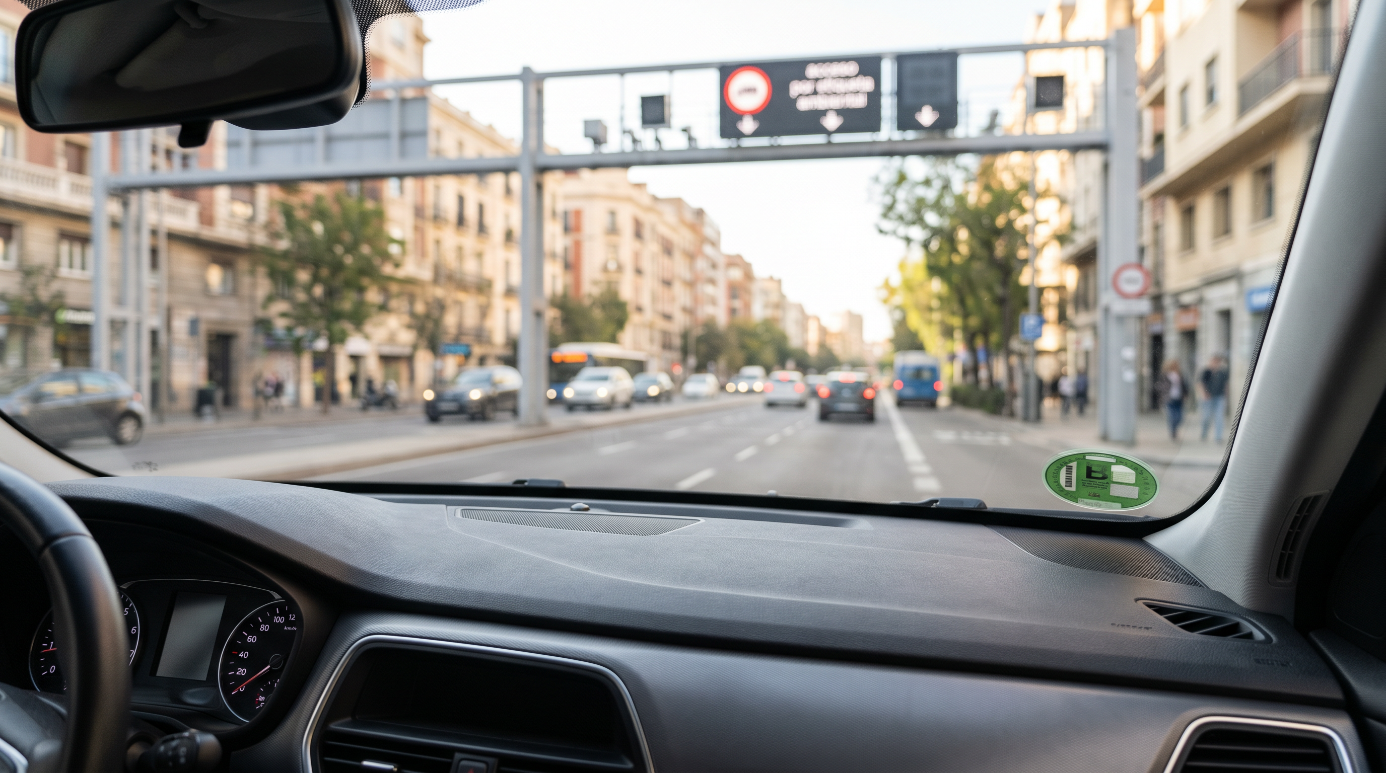 Acceso a zona de bajas emisiones según etiqueta ambiental