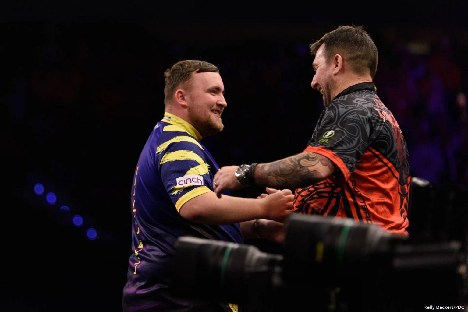 Luke Littler and Jonny Clayton have virtually booked their Finals Night spots (Credit: PDC Darts)