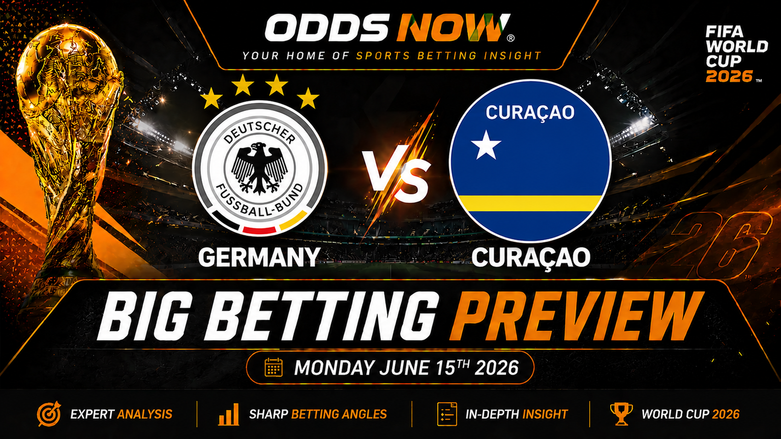 Germany will expect a comfortable victory in their opening 2026 FIFA World Cup match