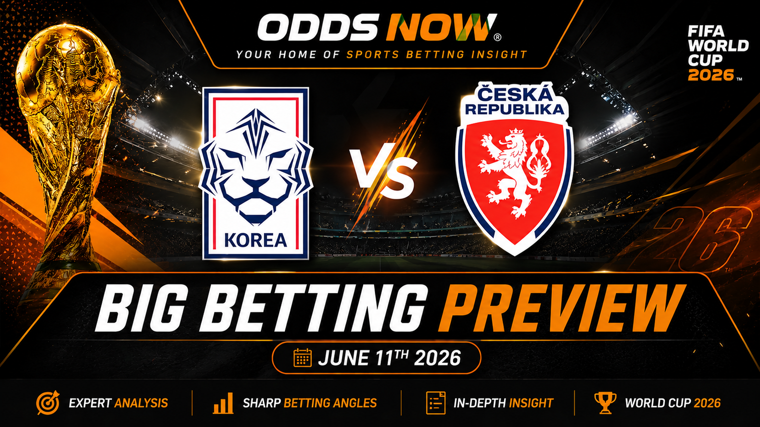 South Korea and Czechia face off in the second match of the 2026 FIFA World Cuip