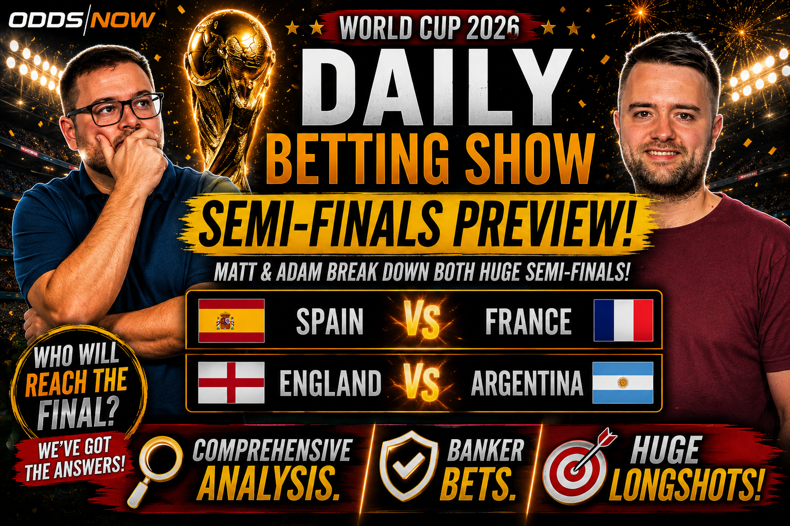 2026 FIFA World Cup: Semi-final preview and betting tips!