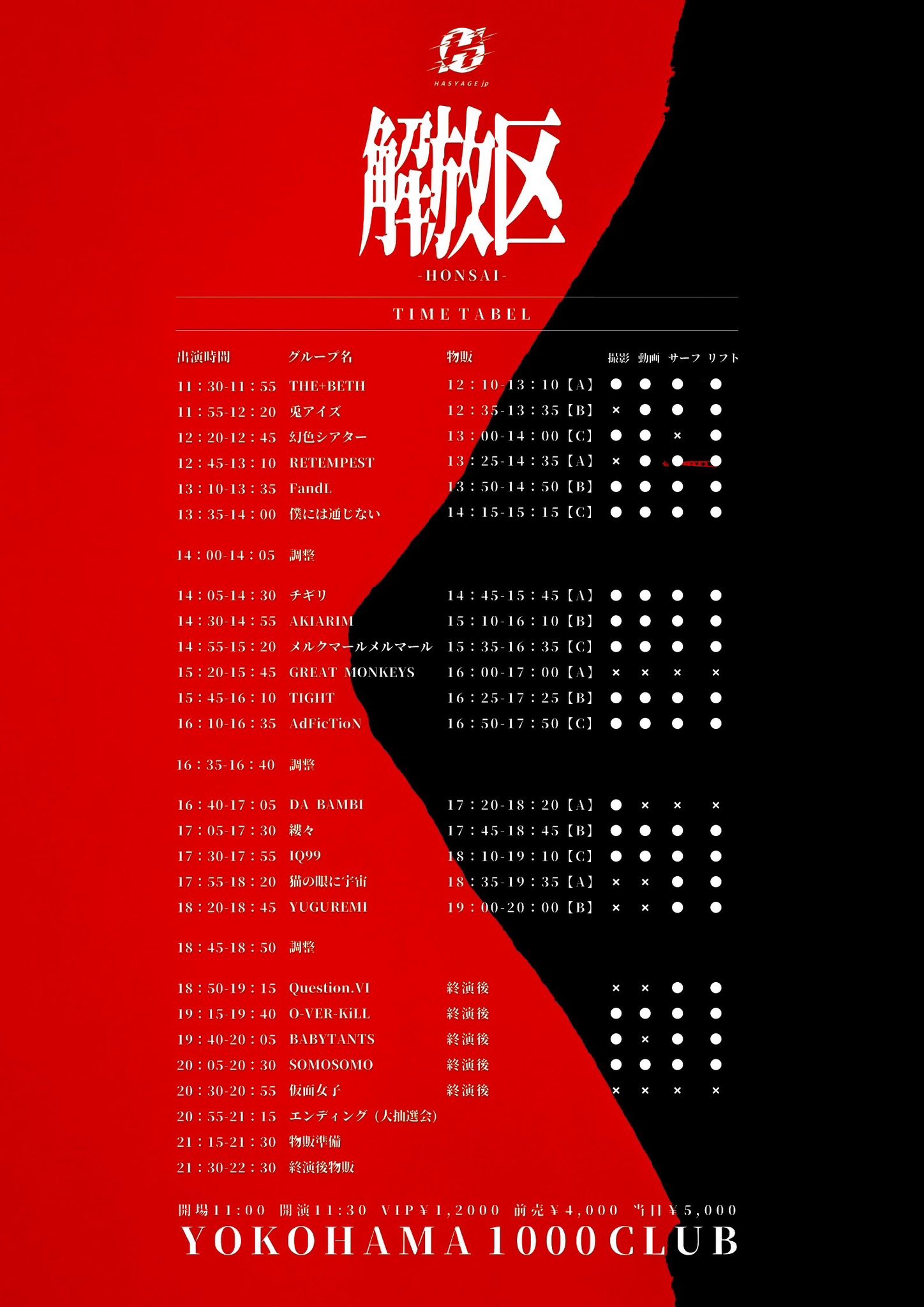 タイムテーブル