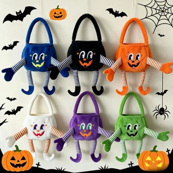Light-up Halloween Basket with Hands & Legs