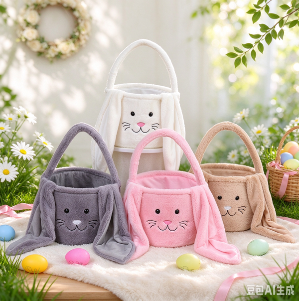 Plush bunny baskets