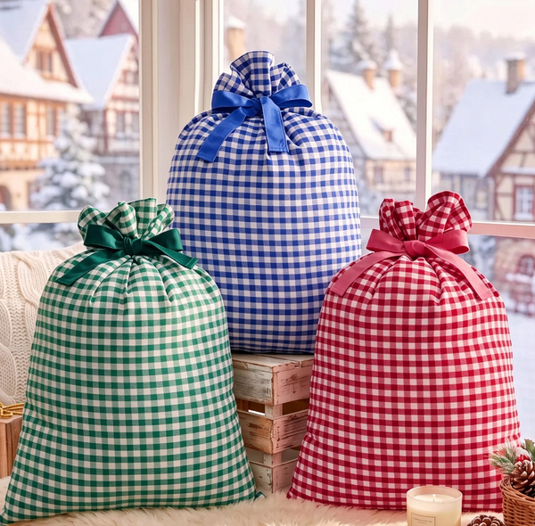 Gingham Santa Sack