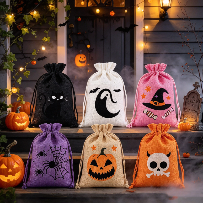 Halloween Drawstring Party Favor Bag