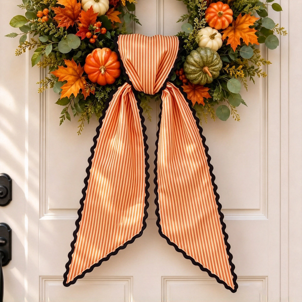 Halloween Wreath Sash for Front Door