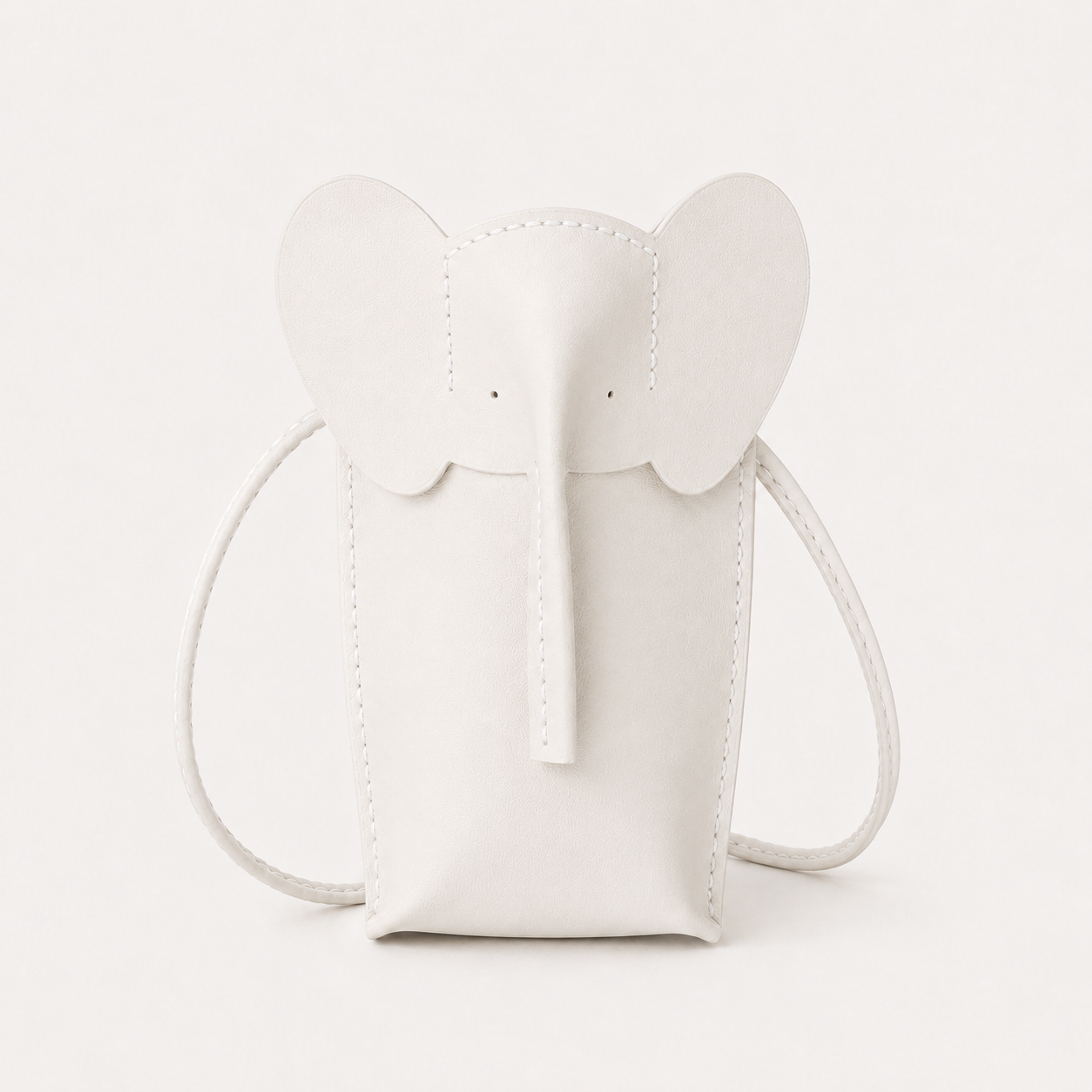 Elephant Mini Crossbody Bag – White