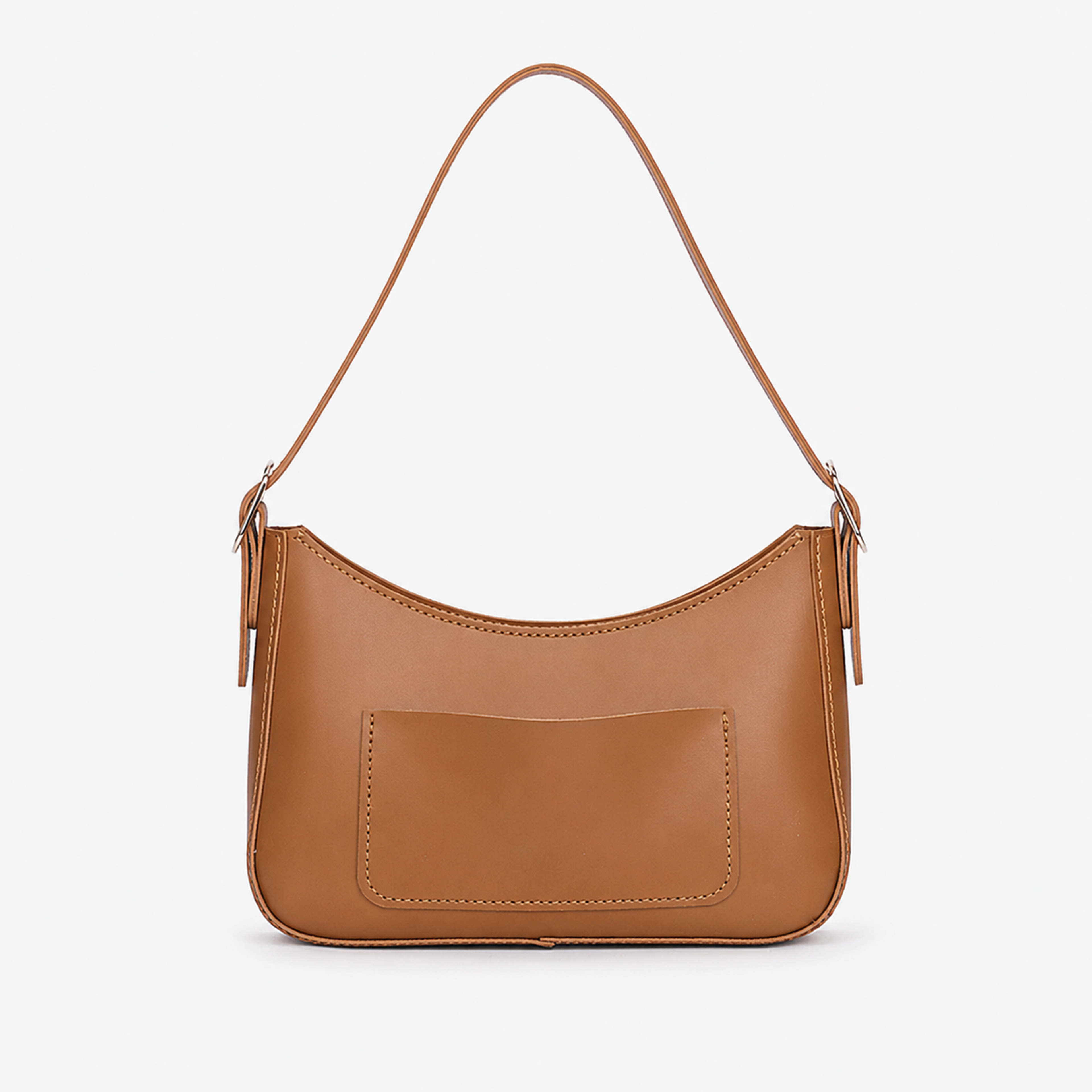Crescent Pocket Shoulder Bag – Brown