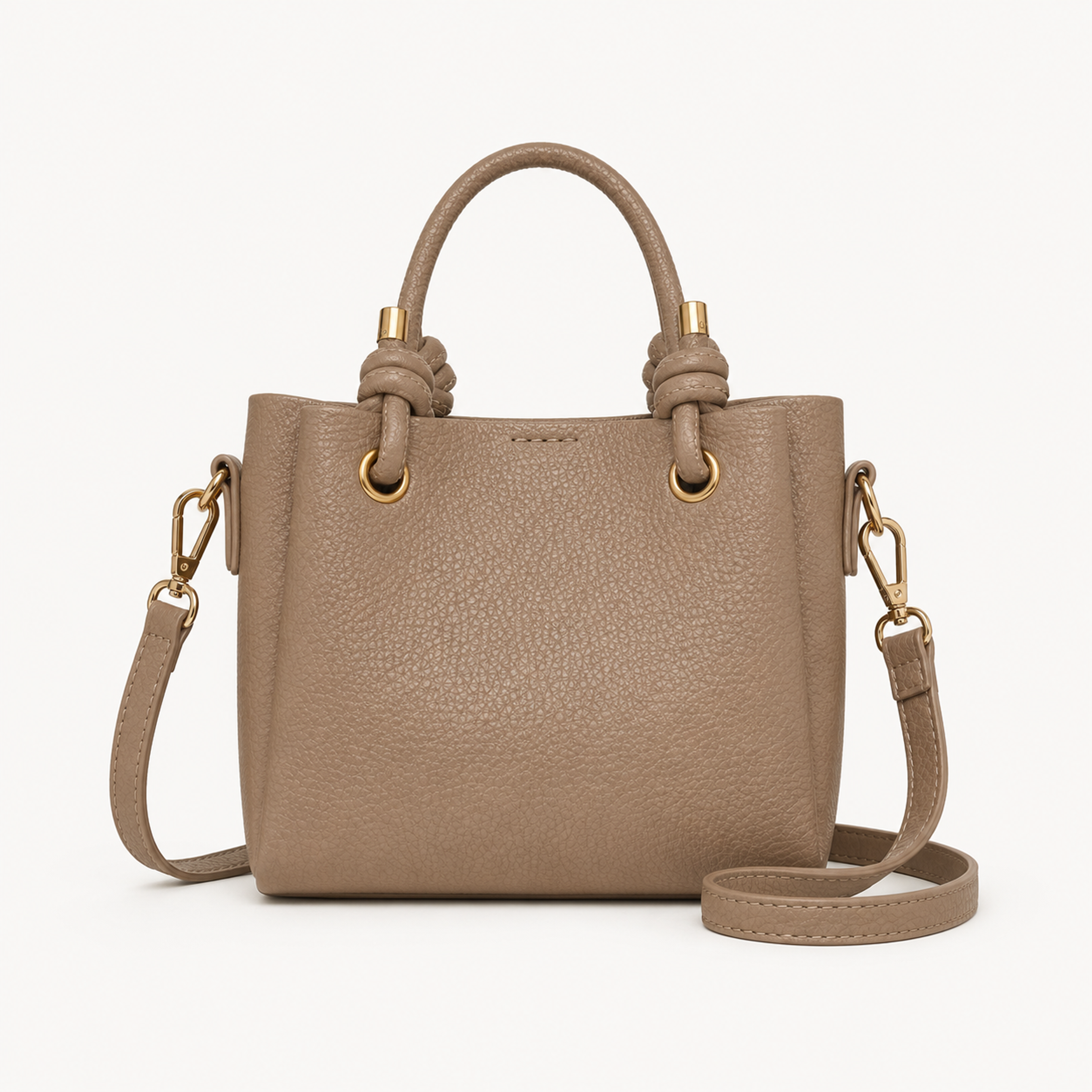 Knotted Mini Tote – Khaki