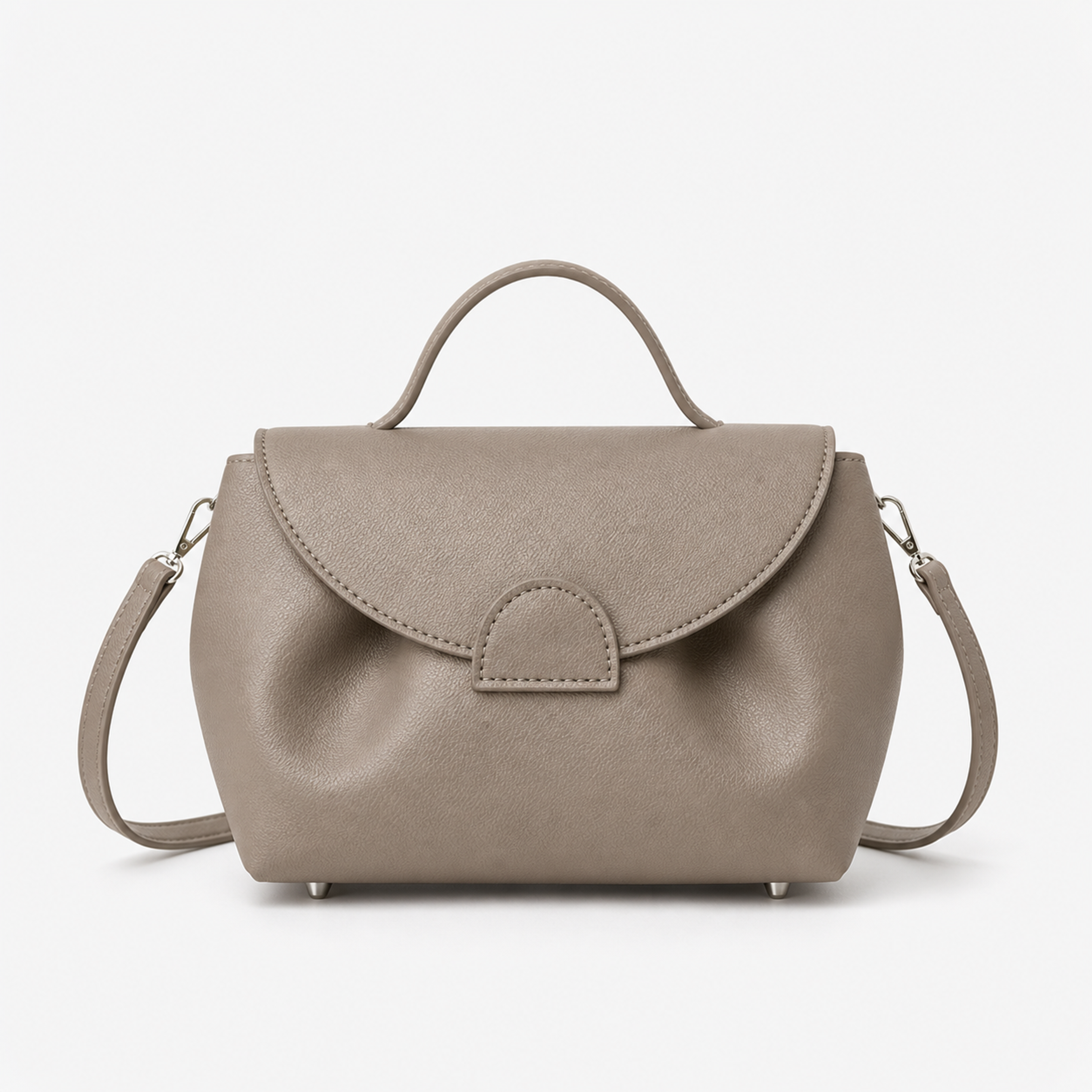 Soft Flap Mini Satchel – Gray