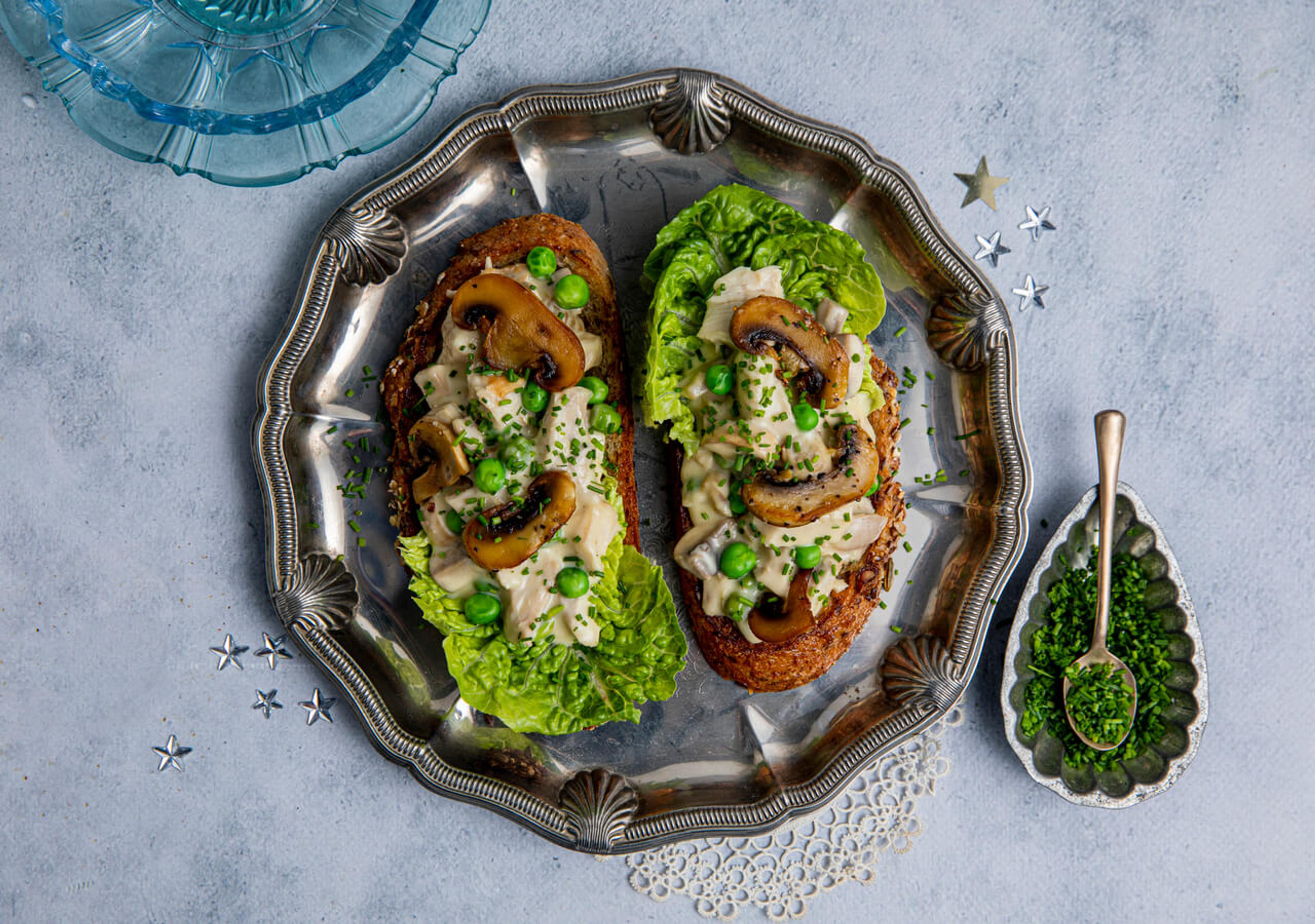 Kalkuntoast med kalkunrester