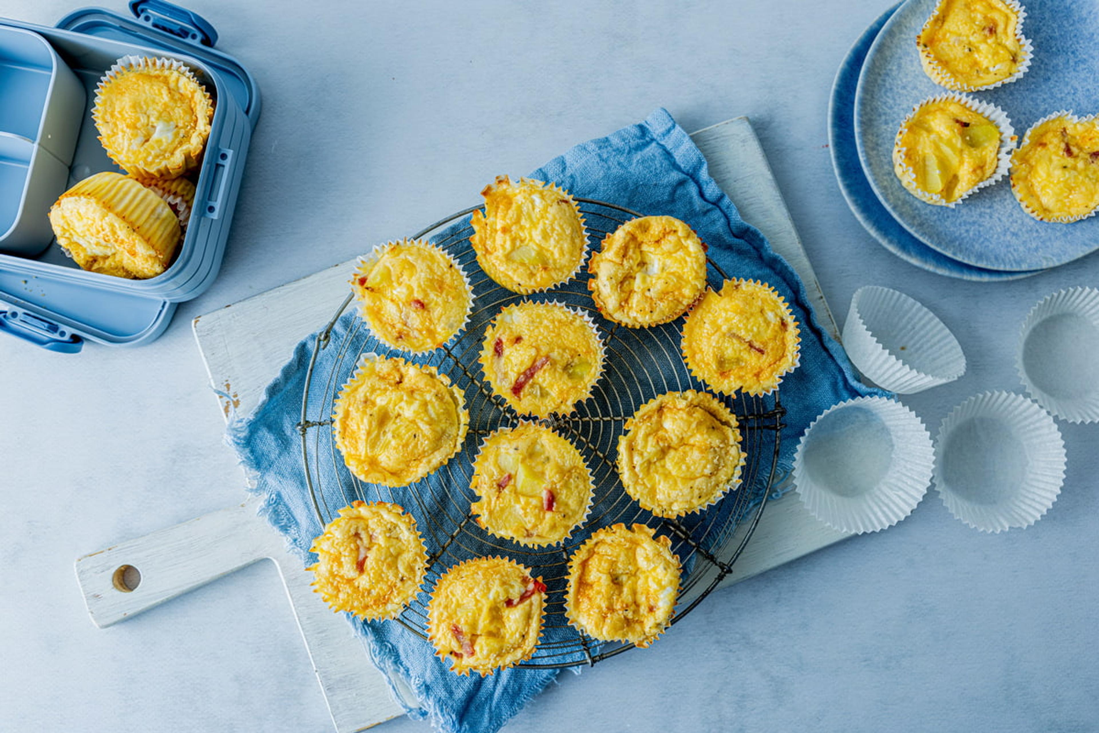 Eggemuffins med potet og skinke