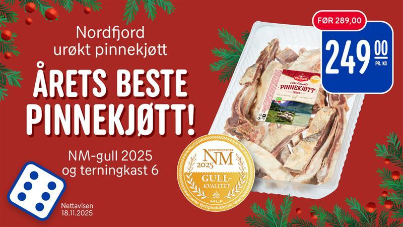 råest beste pinnekjøtt fikk terningkast 6 fra nordfjord