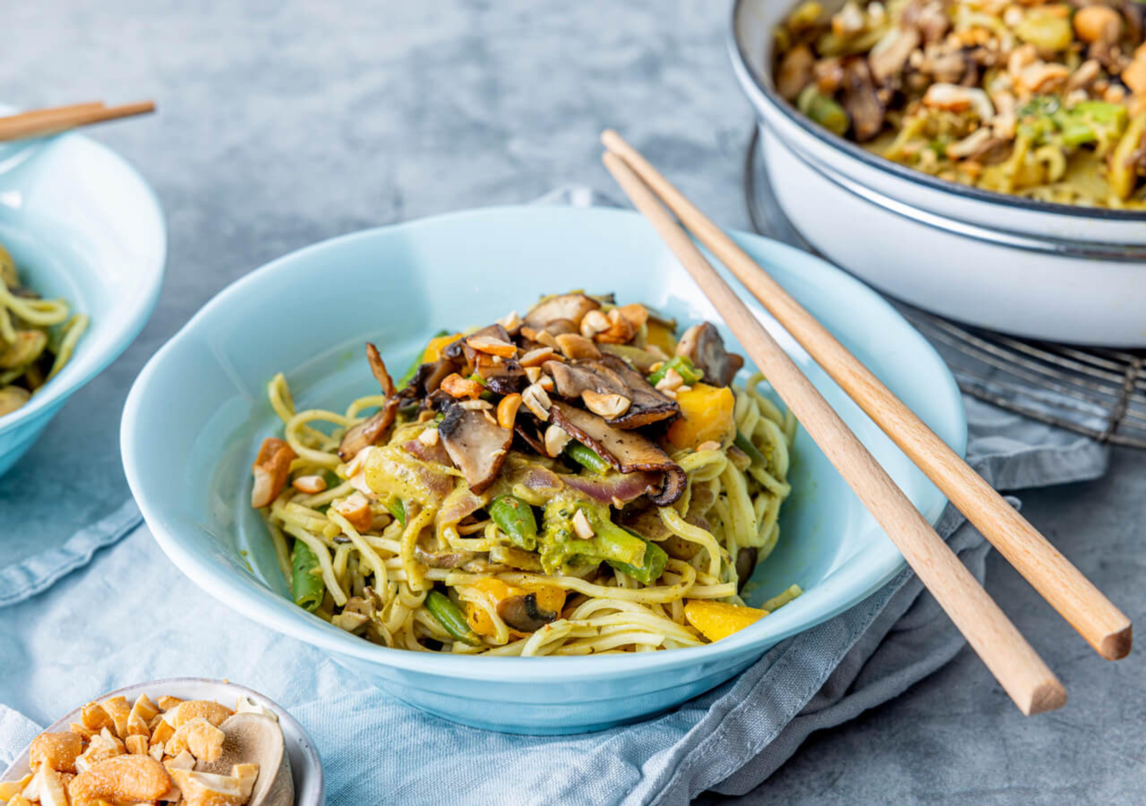 Vegetarwok med sopp