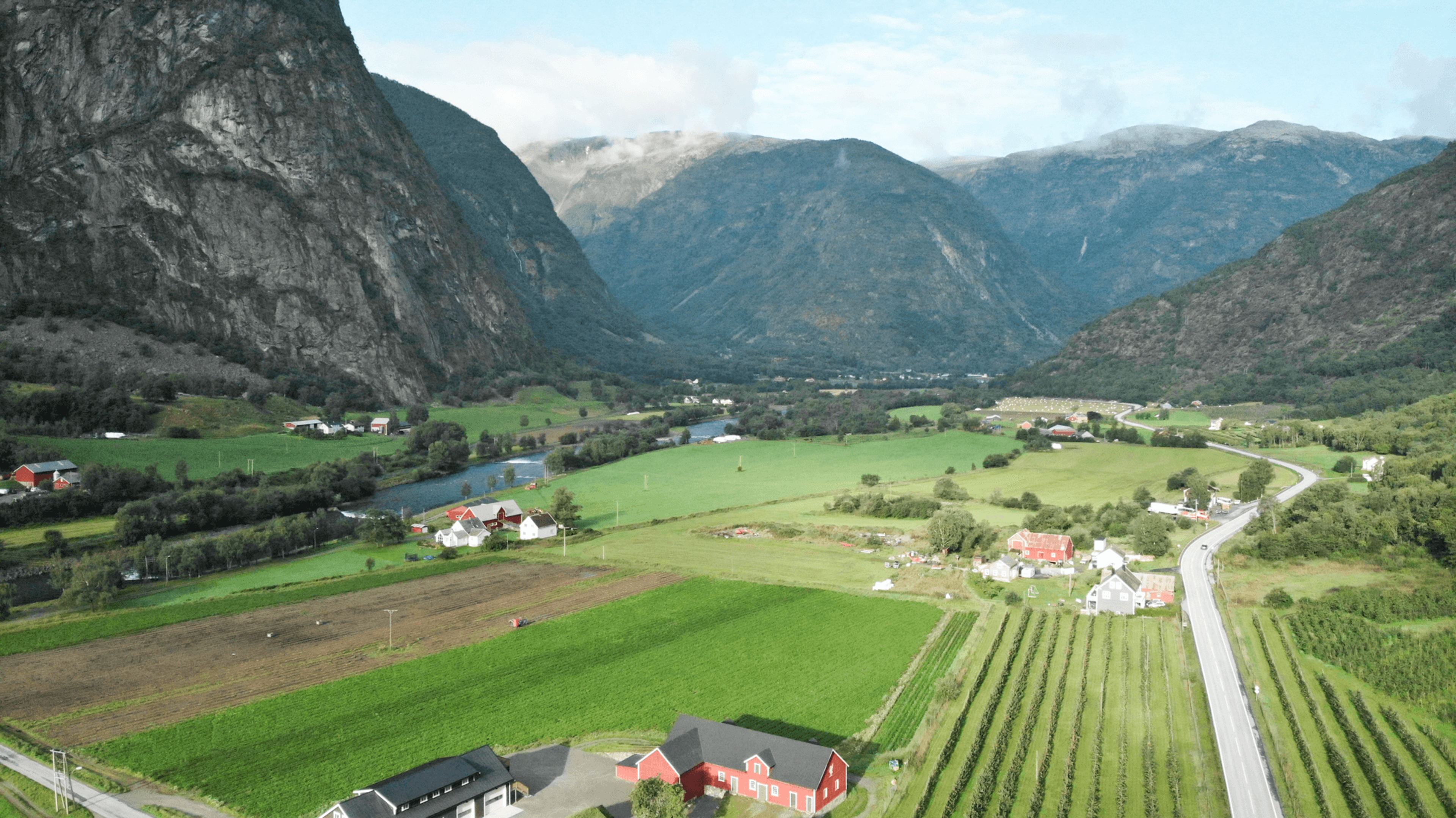 lærdal dronebilde