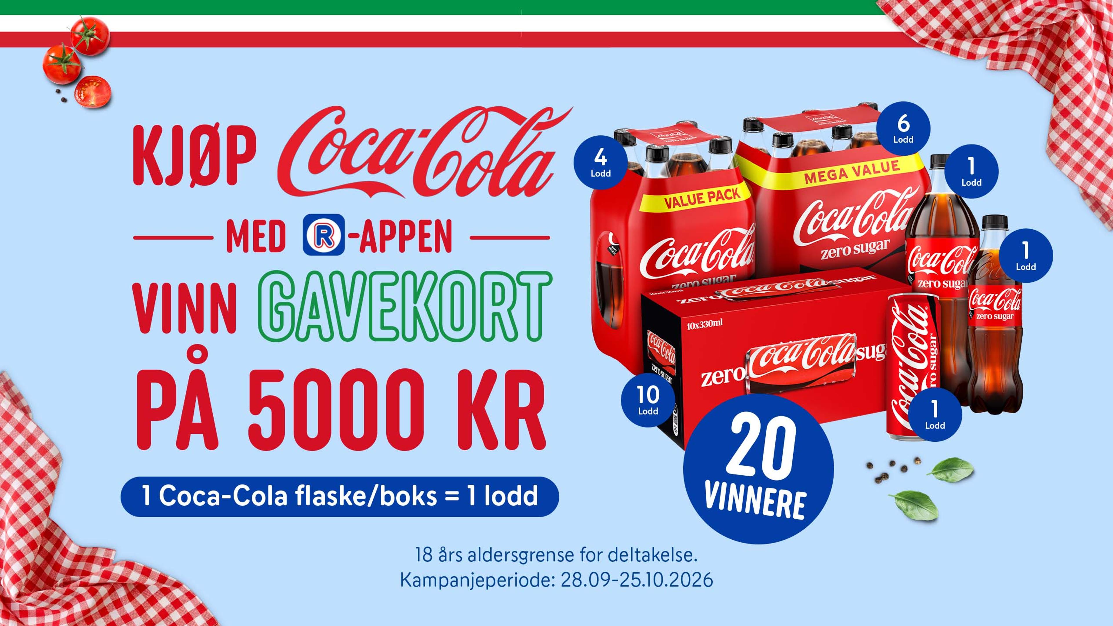 Kampanjebanner for konkurranse coca-cola