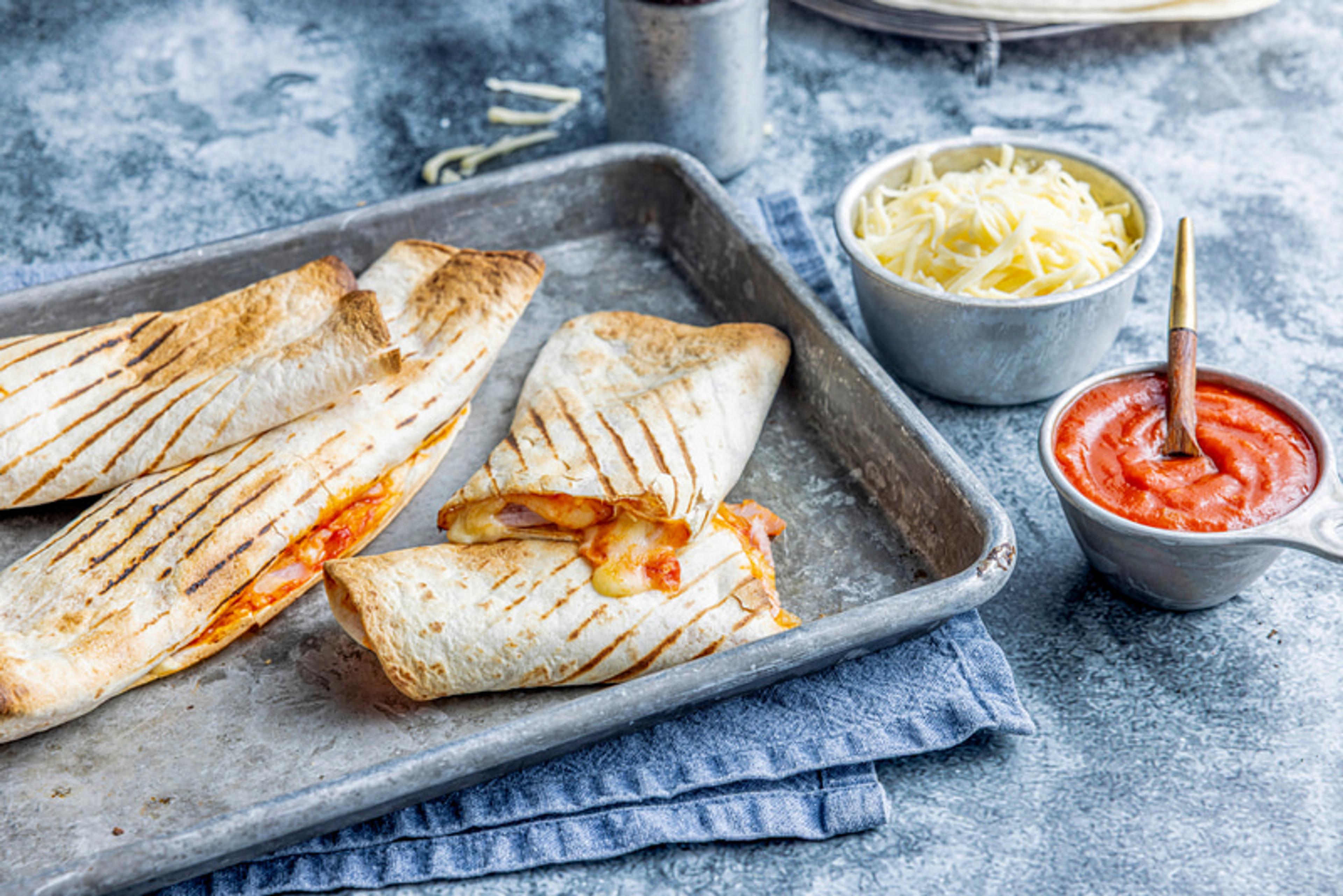 Pizzawrap på grillen