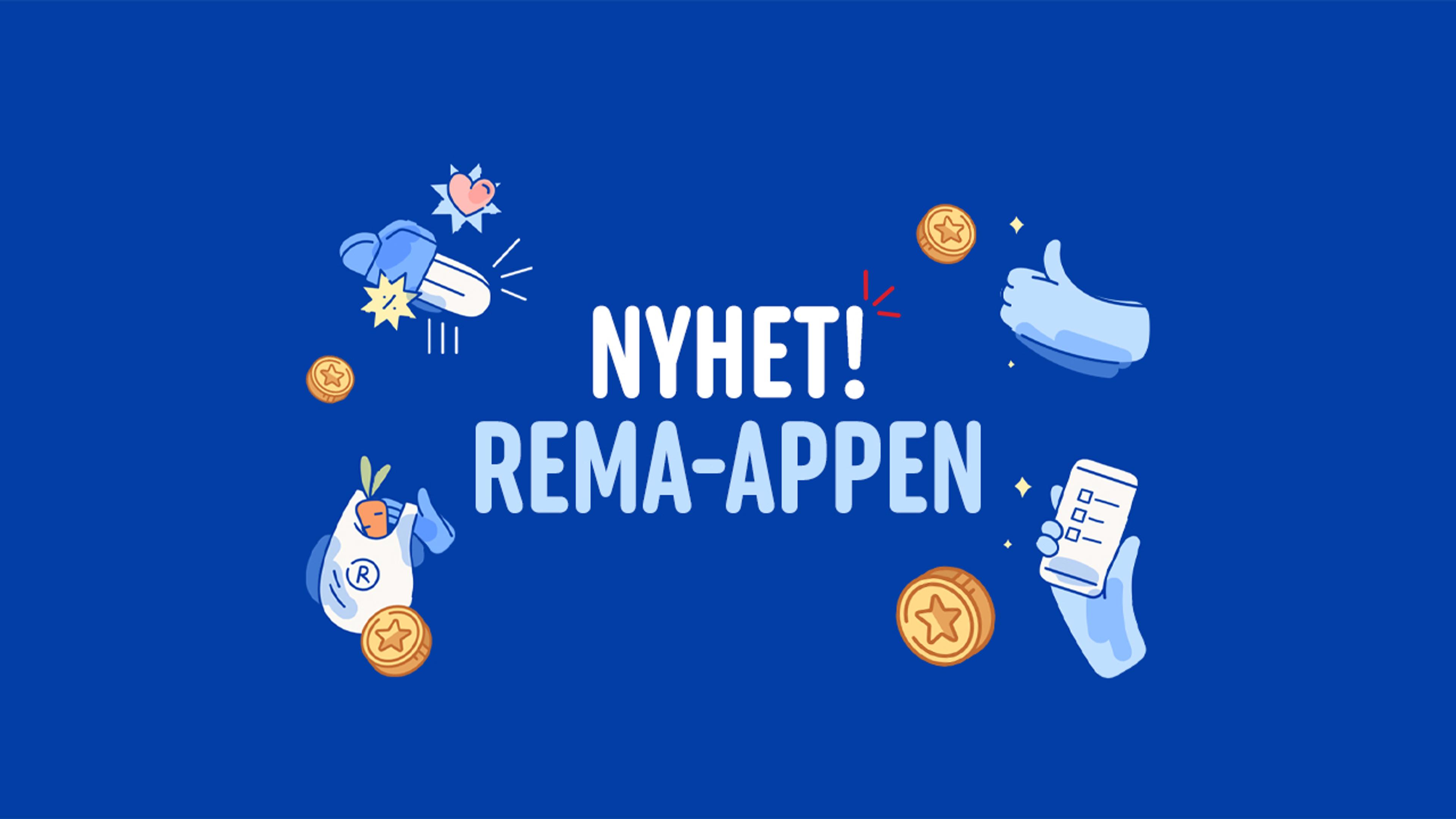 Banner om den nye REMA-appen