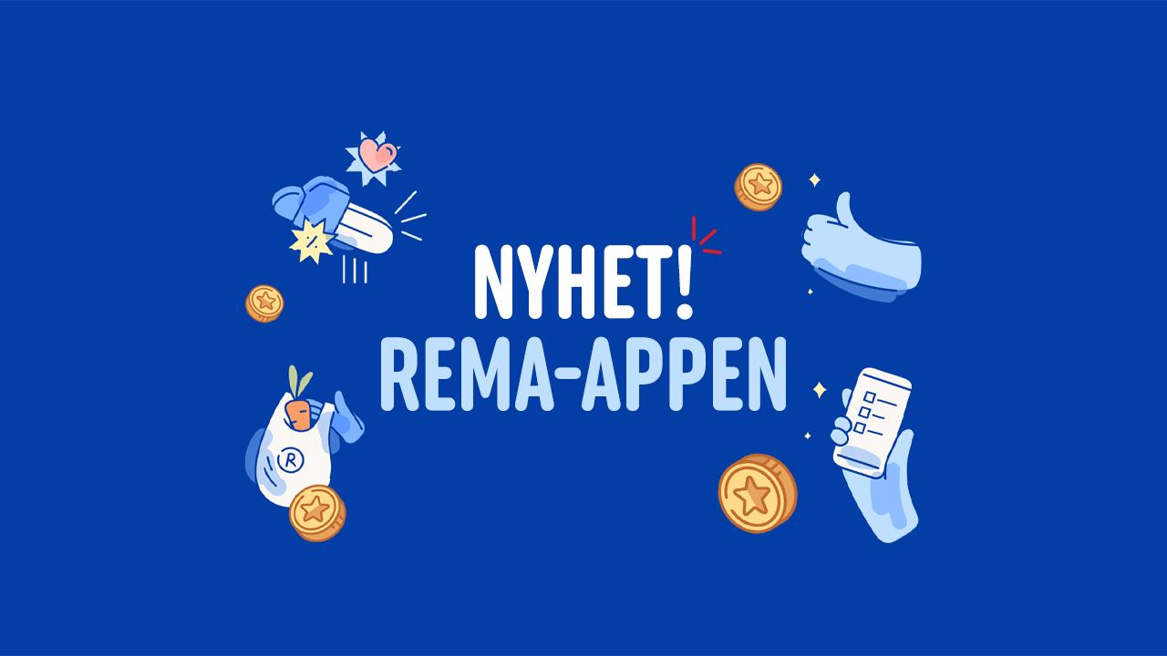 Banner om den nye REMA-appen