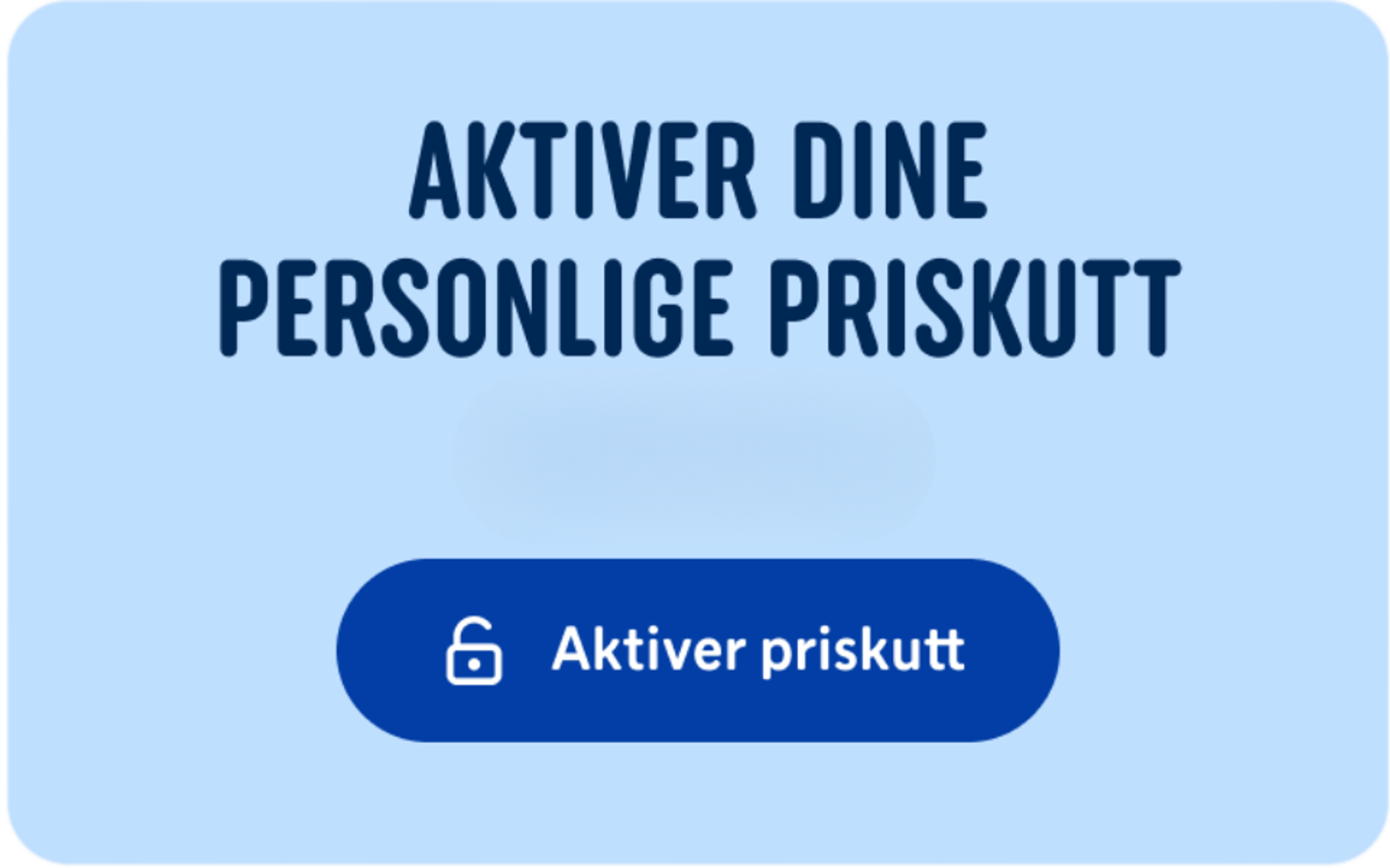 Illustrasjon av "aktiver dine personlige priskutt"