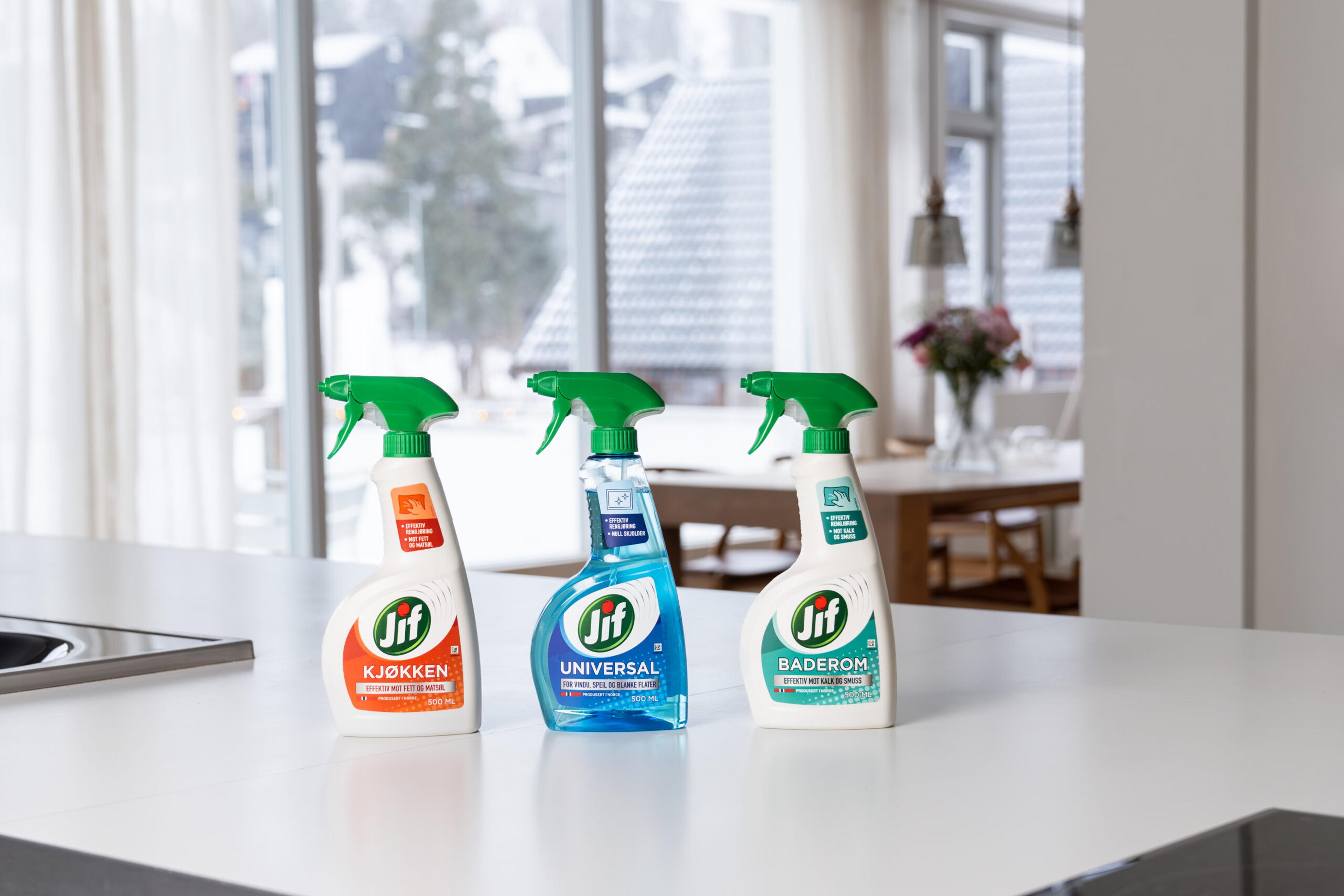 Jif regngjøringssprayer