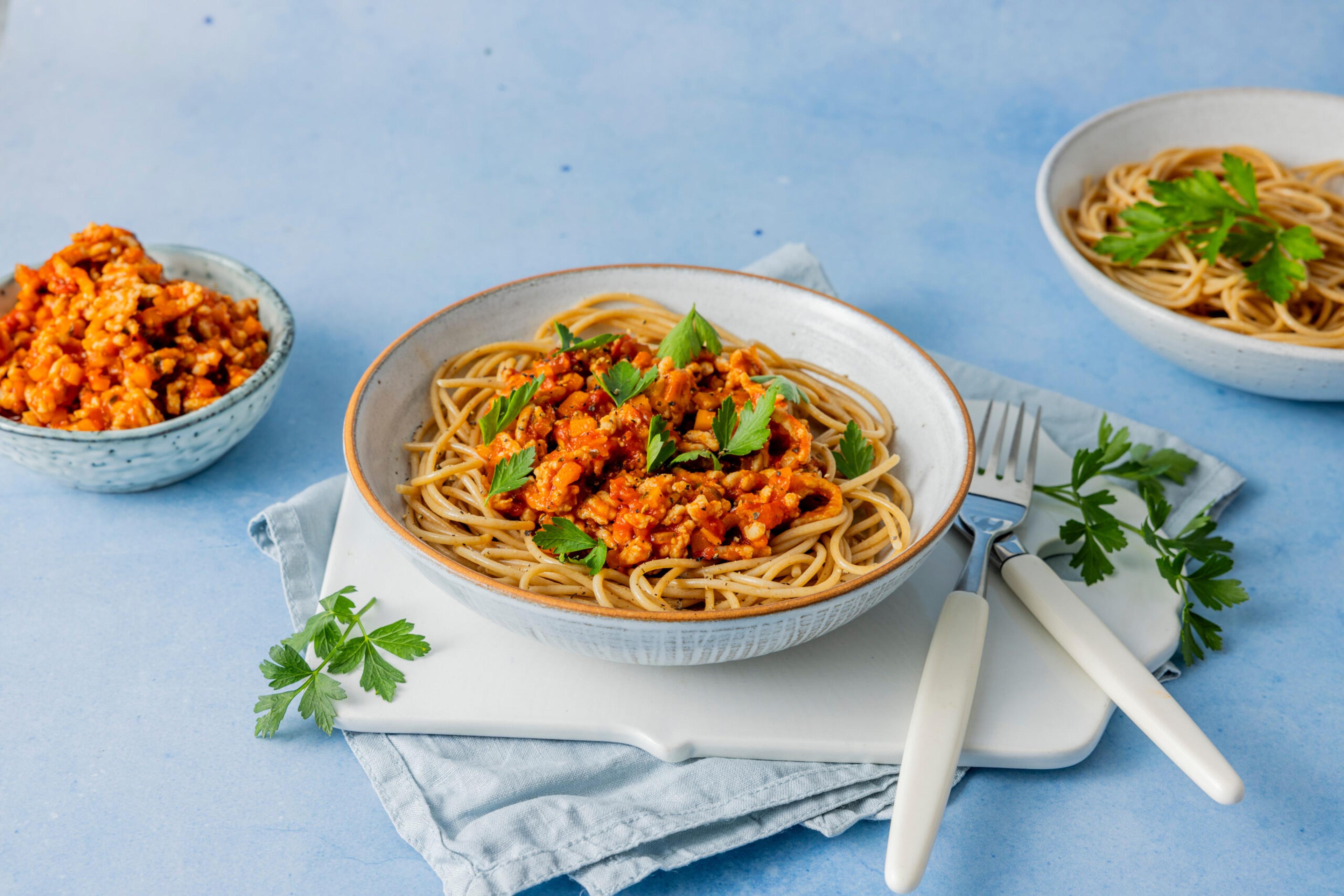 Enkel kylling-pasta bolognese