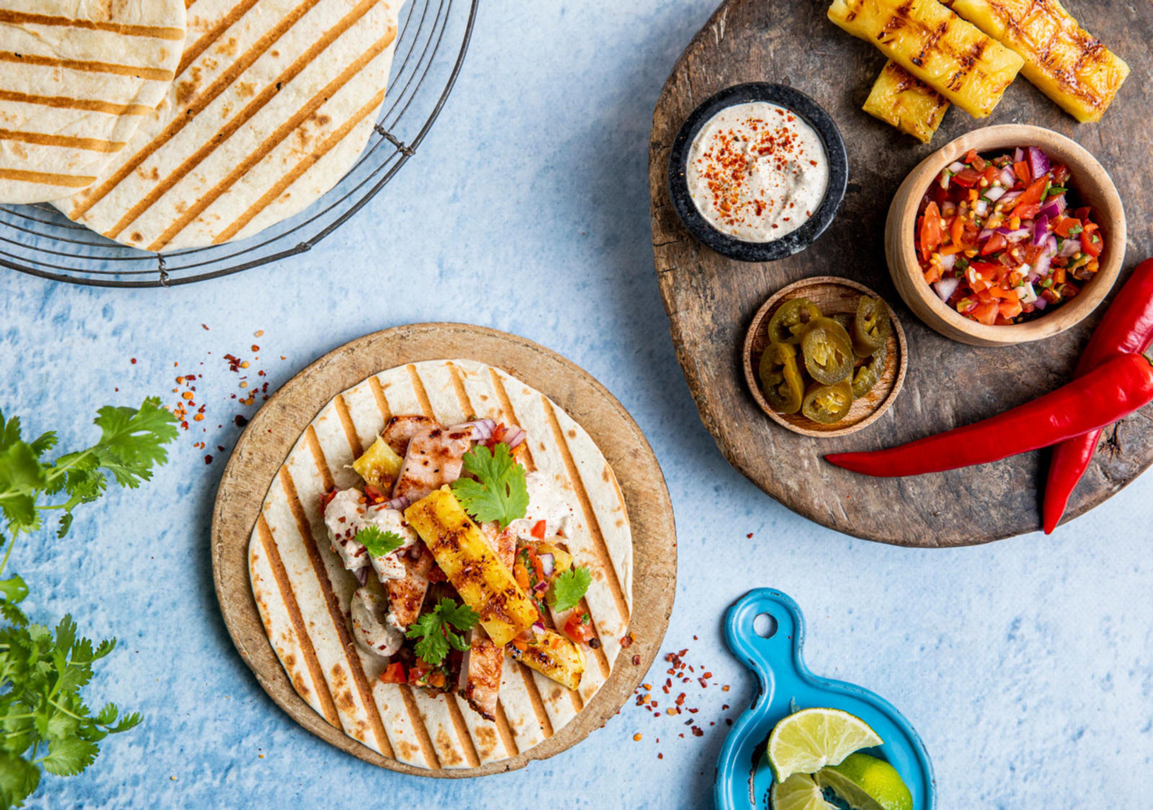 Grillet taco med svin