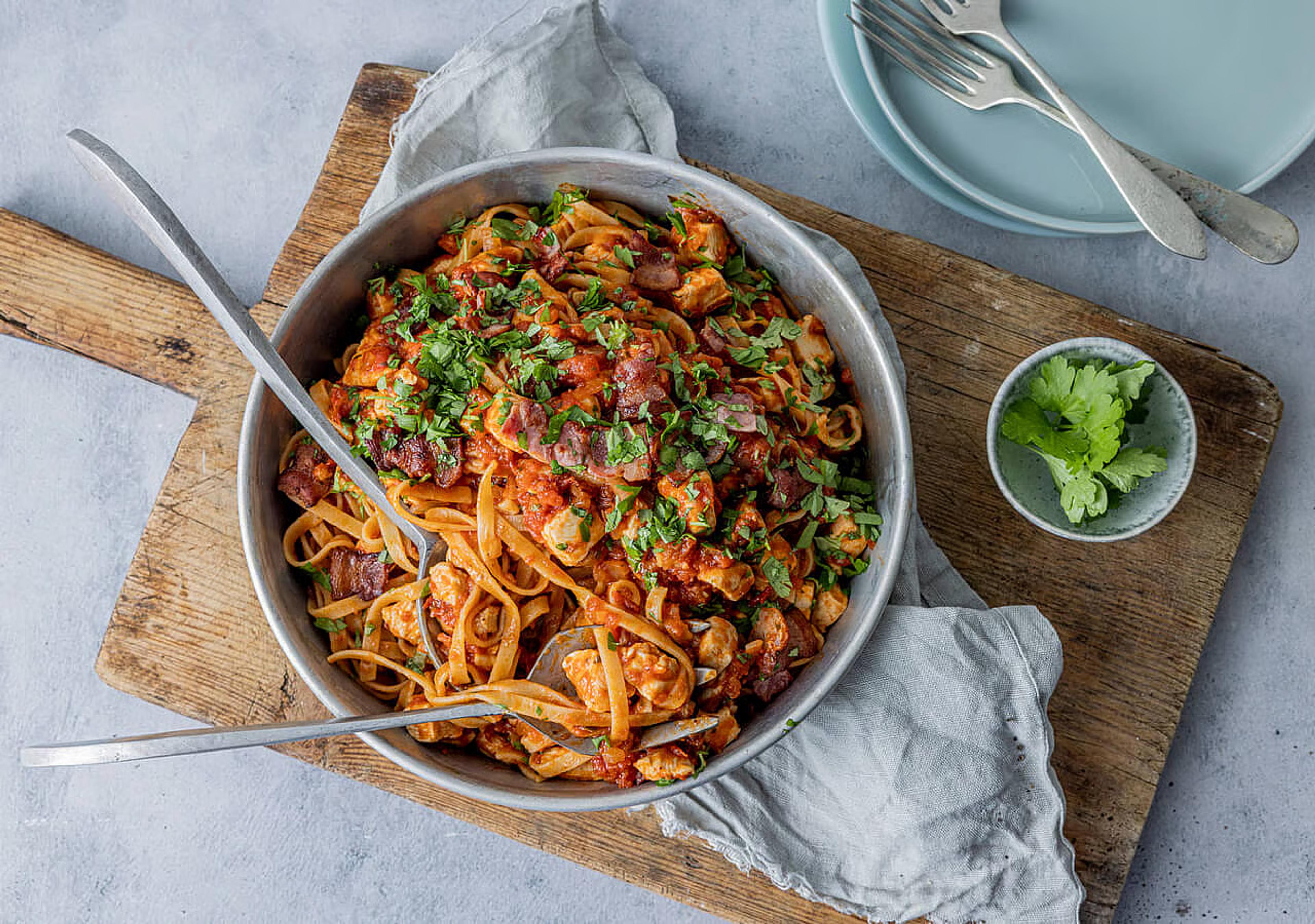 Bilde av pasta med tomatsaus