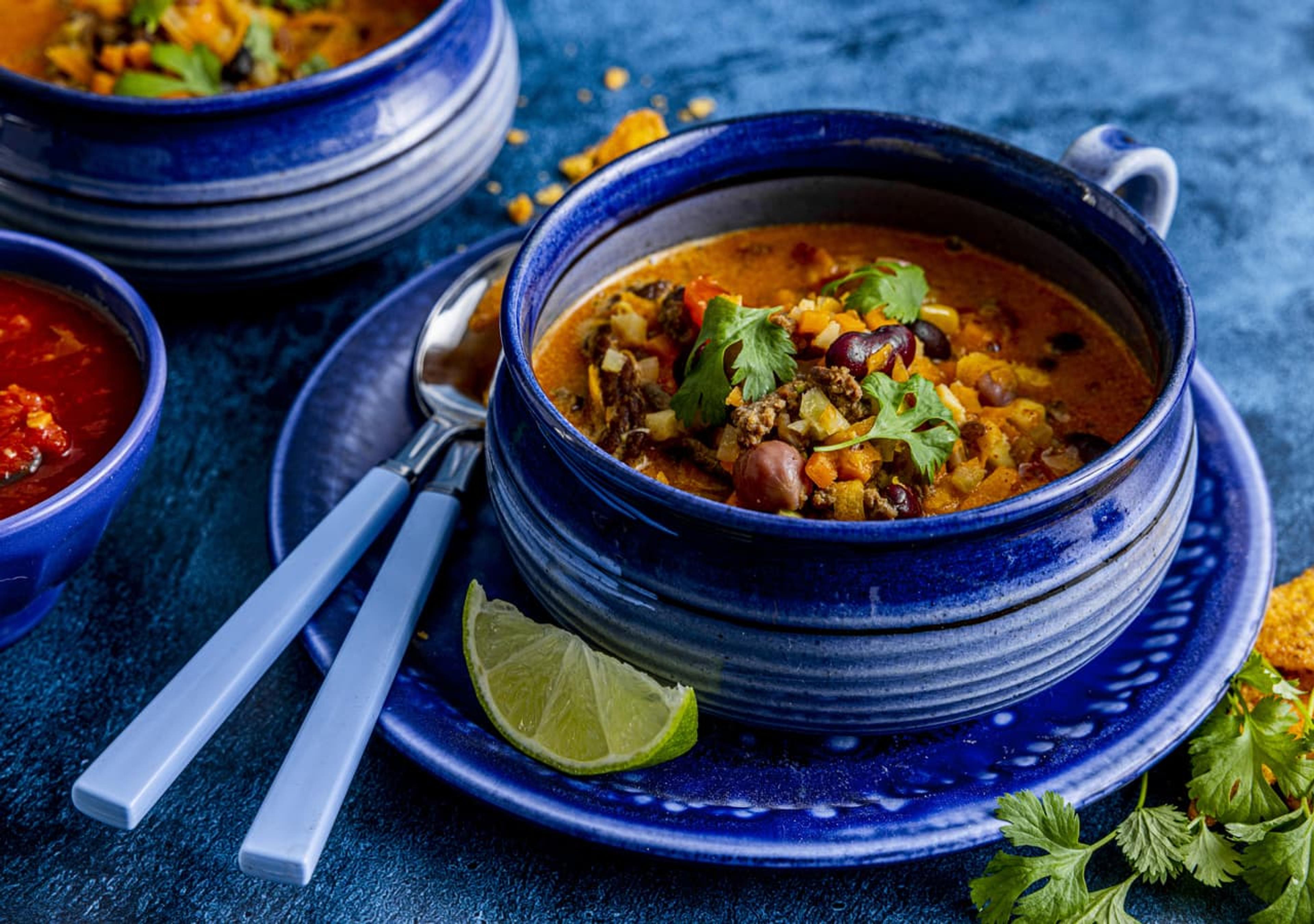 Tacosuppe med kjøttdeig
