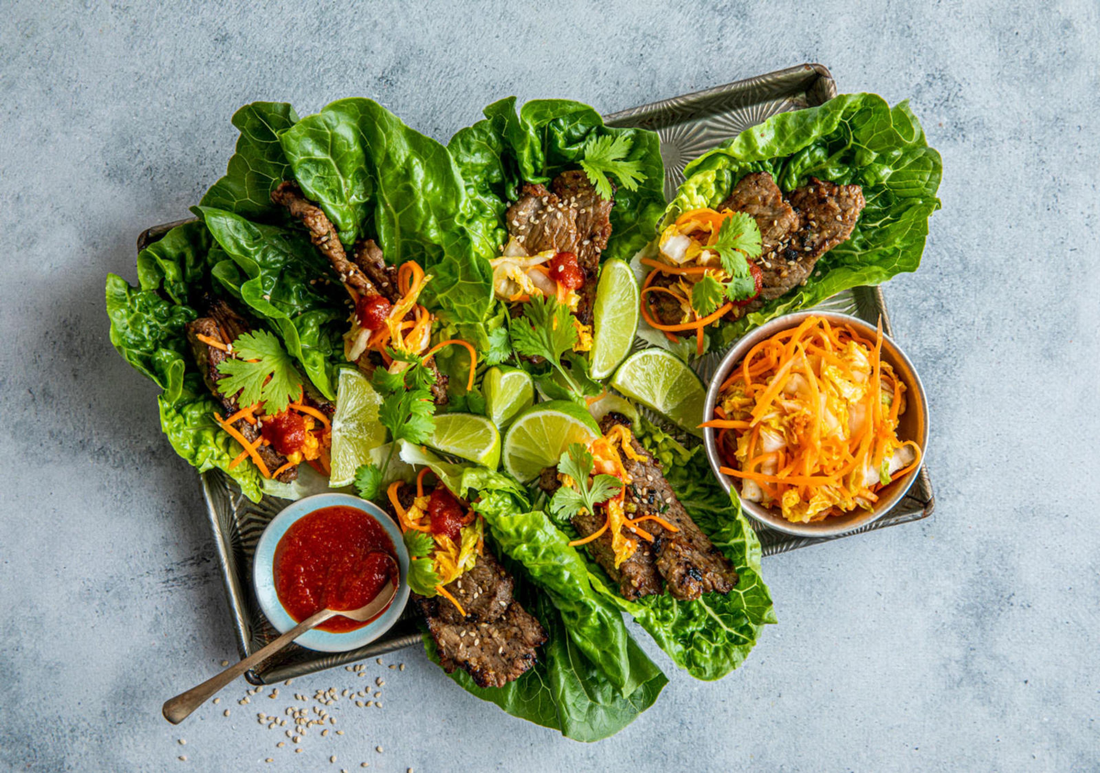 Koreansk taco med kimchi