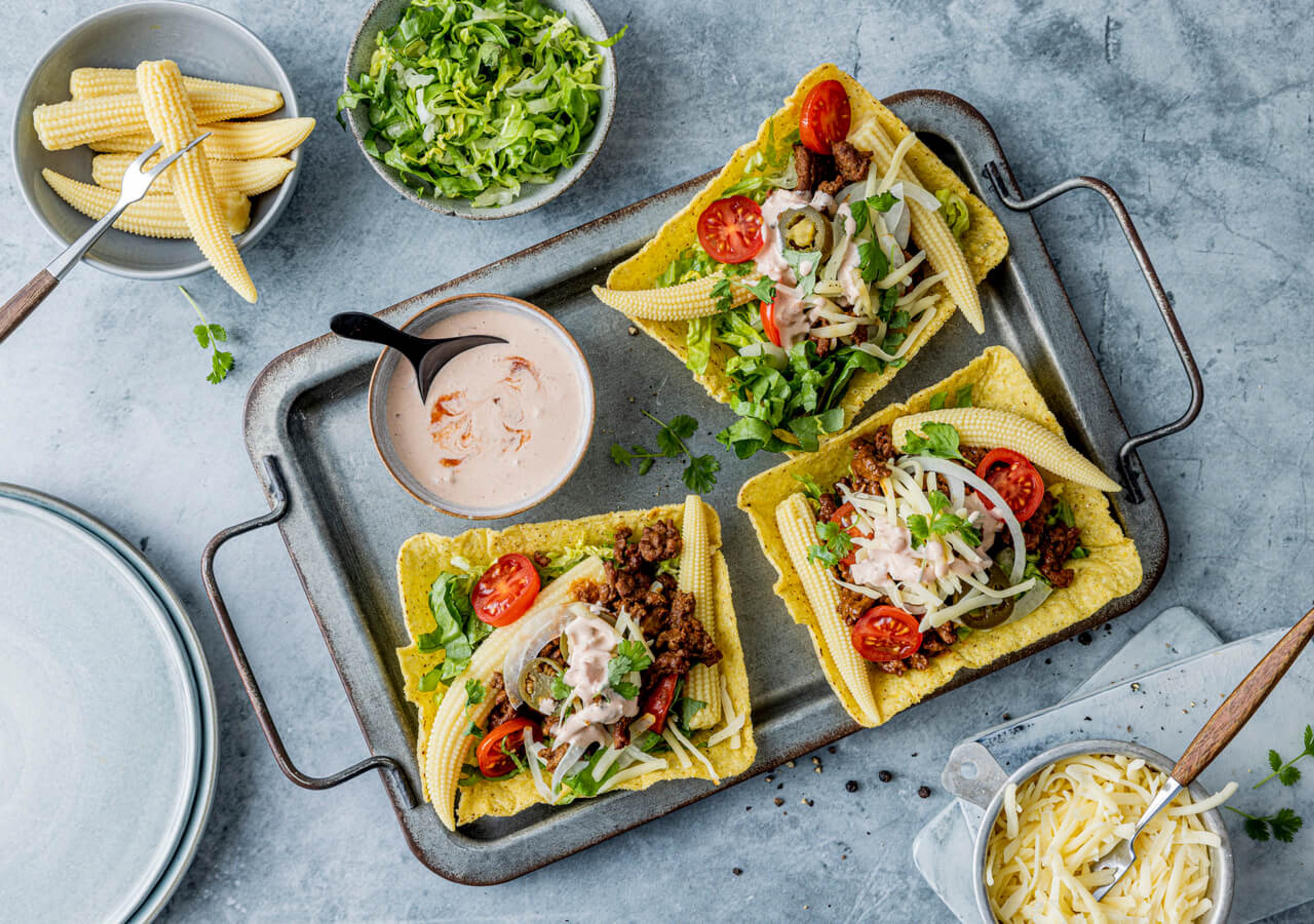 Taco trays med salsarømme