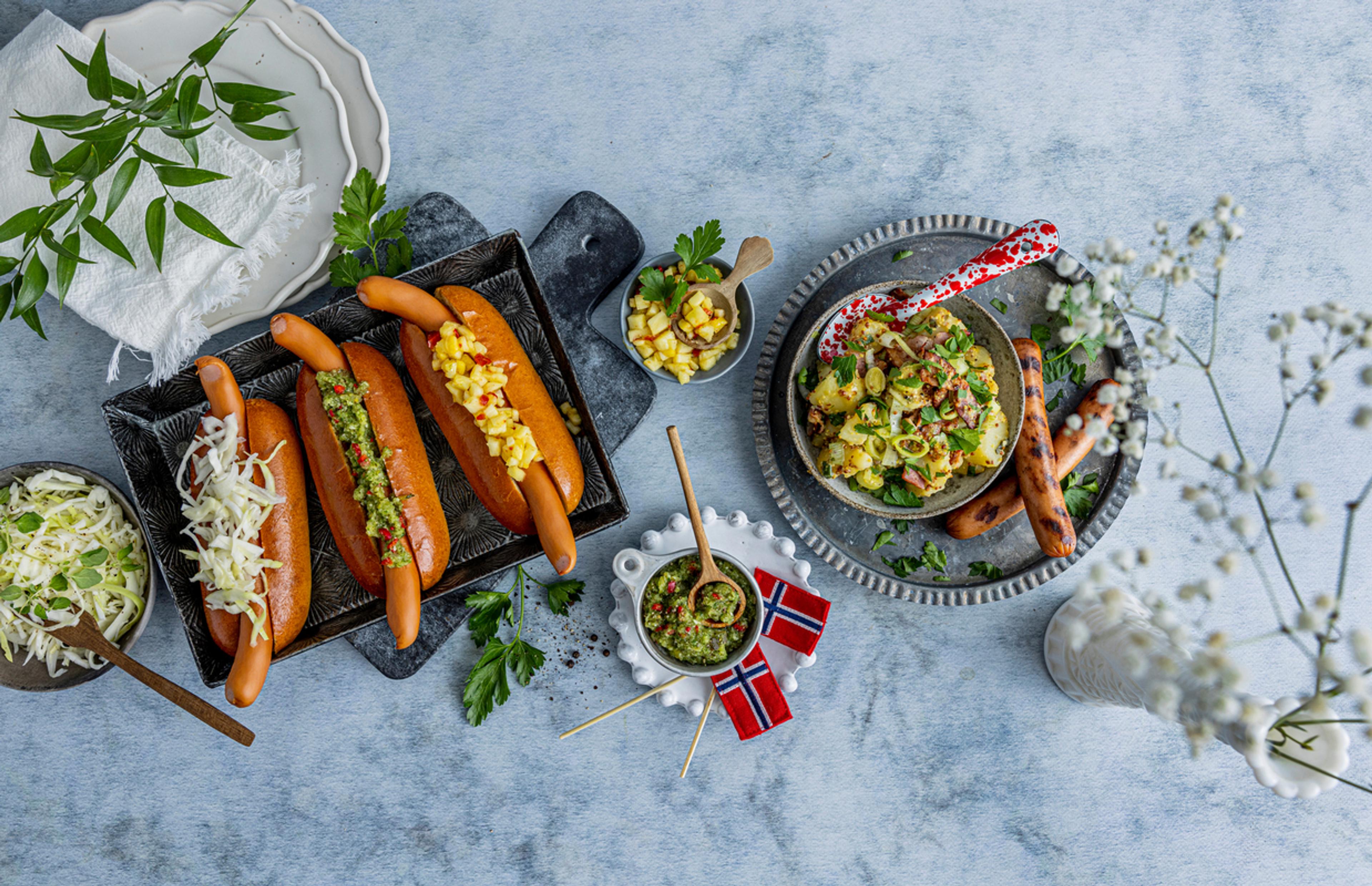pølsetopping til grillfesten