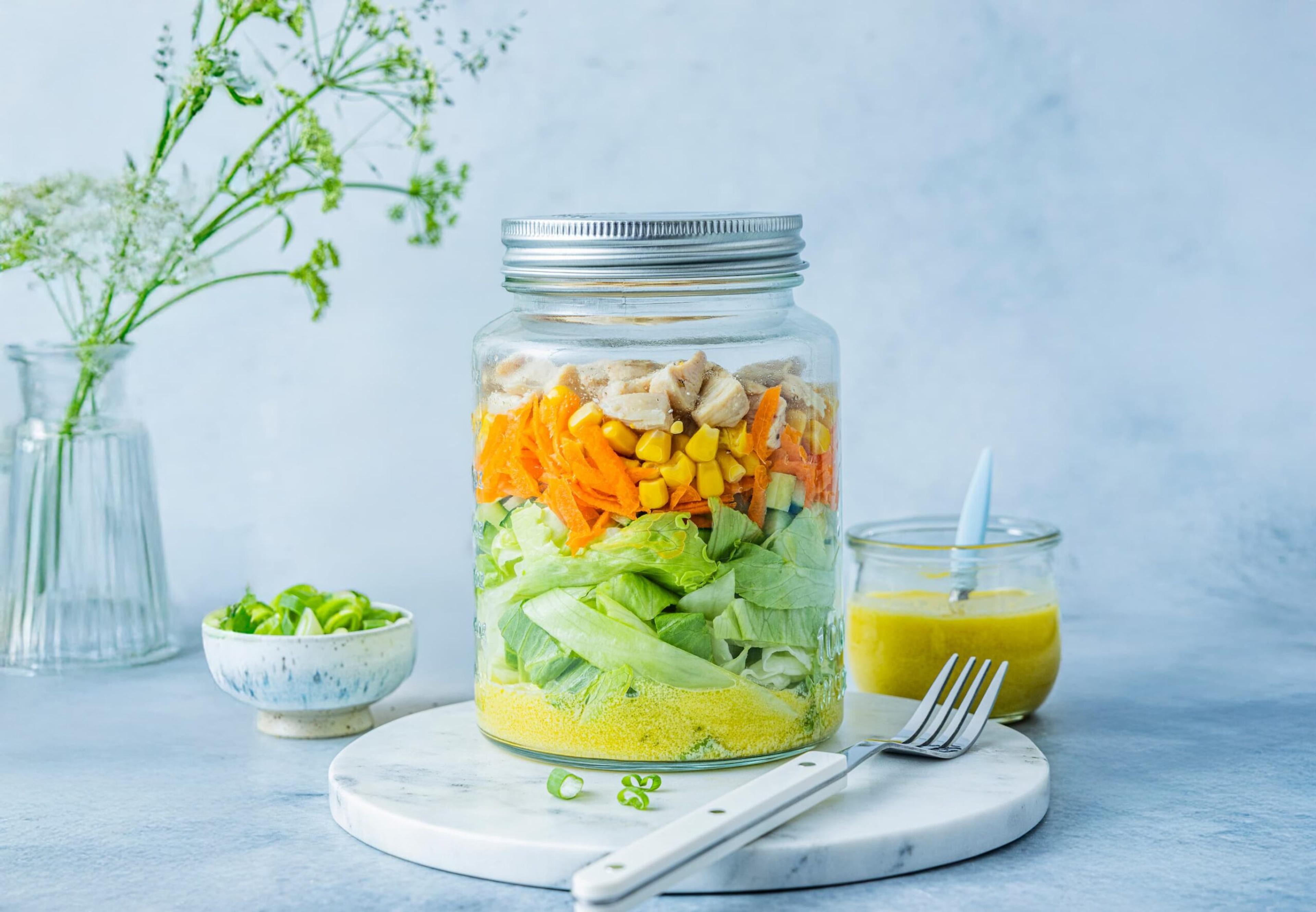 Kyllingsalat i glass