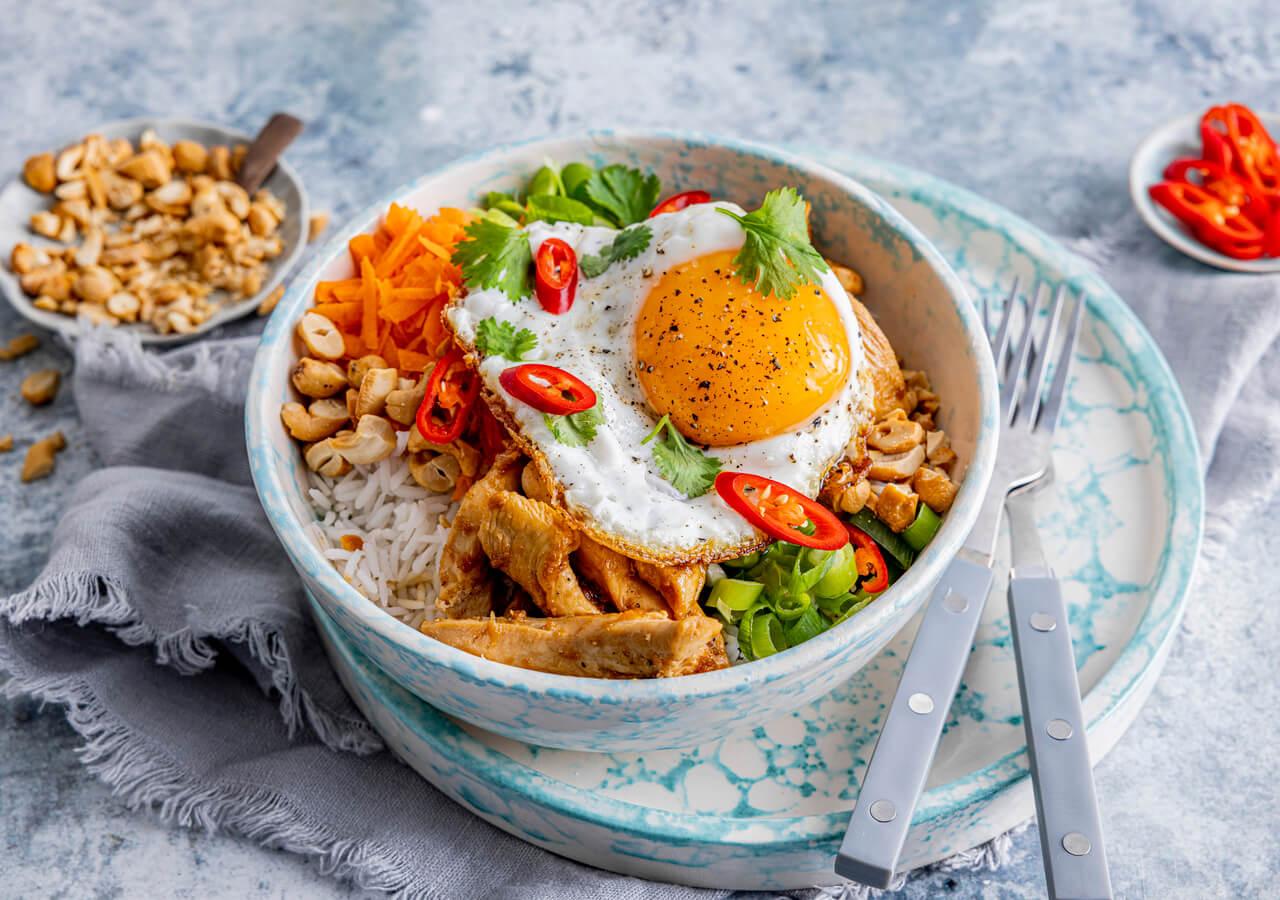 Koreansk kyllingbowl