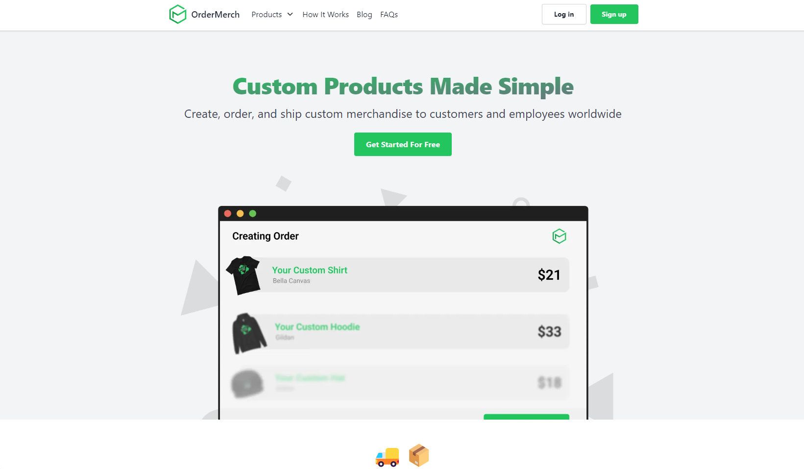 ordermerch home page