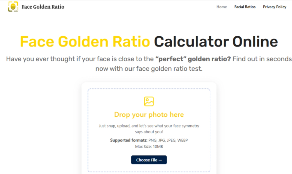image of Golden Ratio Face Test