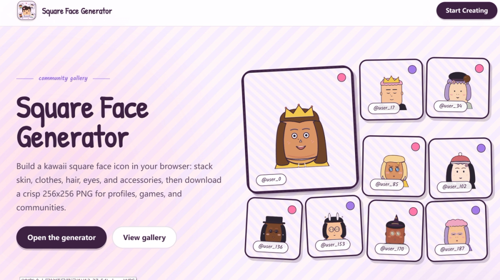 image of Square Face Generator