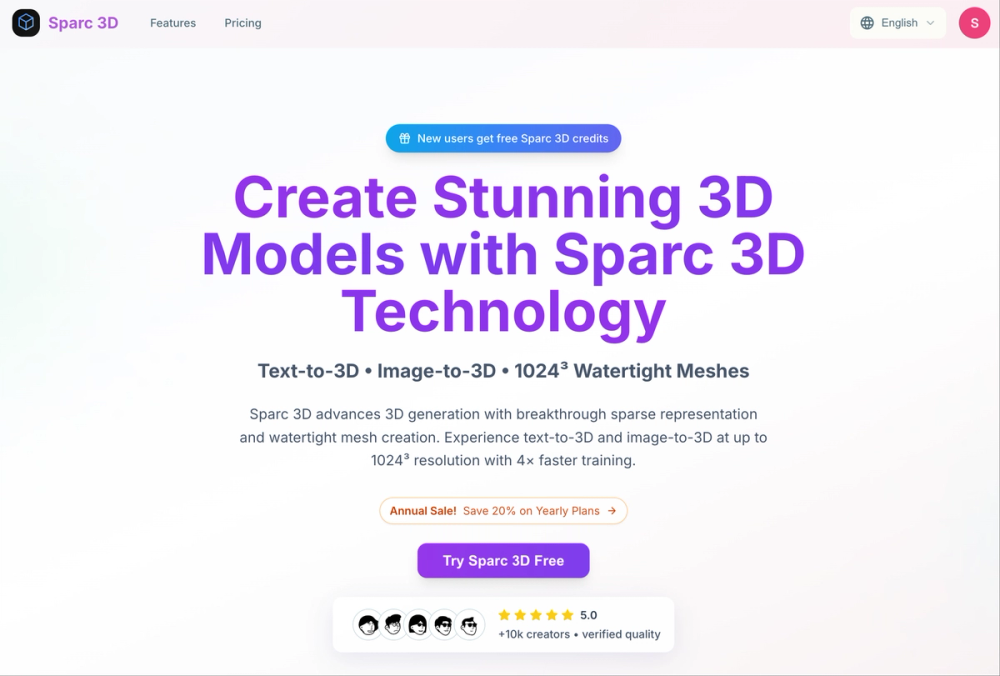 image of sparc3d ai