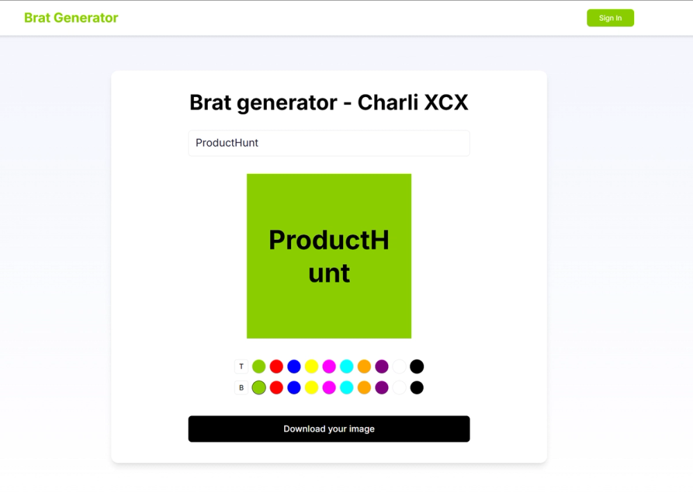 image of Brat Generator image of Brat Generator