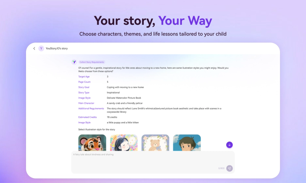 image of YouStory.io – AI Storybooks