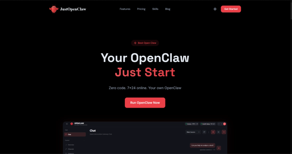 image of JustOpenClaw image of JustOpenClaw