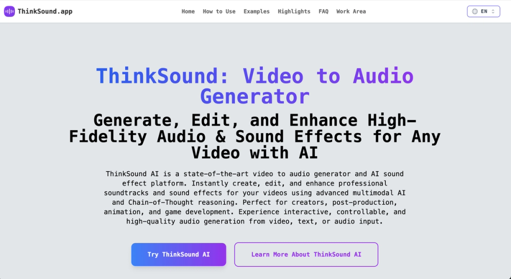 image of ThinkSound AI