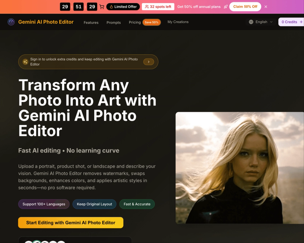 image of Gemini AI Photo Editor