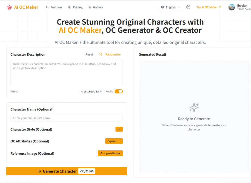 image of AI OC Maker