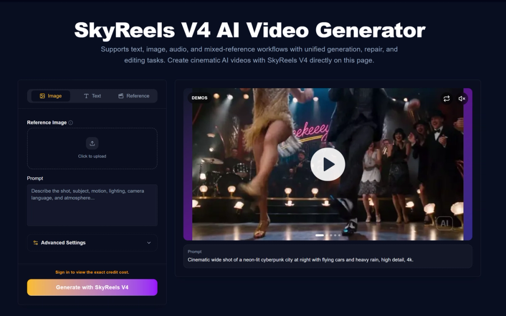 image of SkyReels V4 AI Video Generator