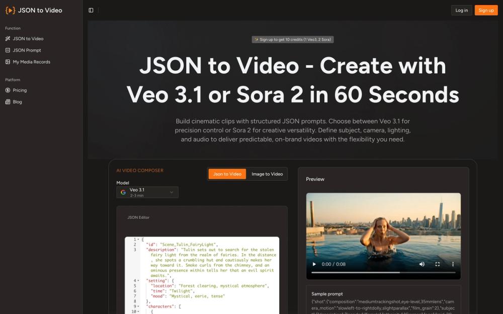 image of Json To Video